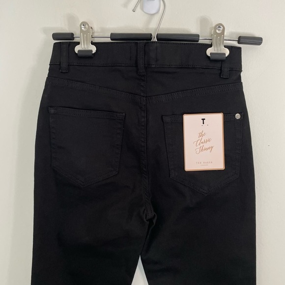 NWT TED BAKER Alesias The Classic Skinny Jeans Black Size 25 - Picture 5 of 10